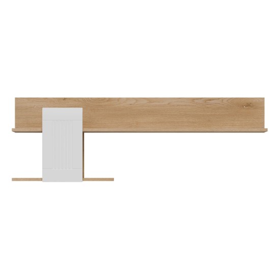 Wall shelf MILTON 138 cm, left or right, cremona torro oak with white matt fronts