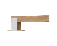 Wall shelf MILTON 138 cm, left or right, cremona torro oak with white matt fronts