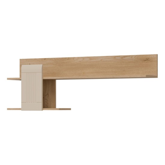 Wall shelf MILTON 138 cm, left or right, cremona torro oak with cashmere matt fronts