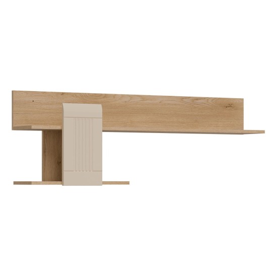 Wall shelf MILTON 138 cm, left or right, cremona torro oak with cashmere matt fronts
