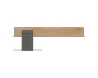 Wall shelf MILTON 138 cm, left or right, cremona torro oak with grey matt fronts