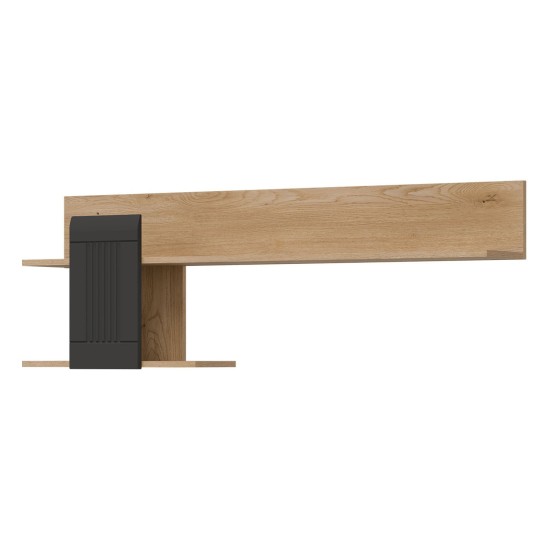 Wall shelf MILTON 138 cm, left or right, cremona torro oak with anthracite matt fronts