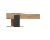 Wall shelf MILTON 138 cm, left or right, cremona torro oak with anthracite matt fronts