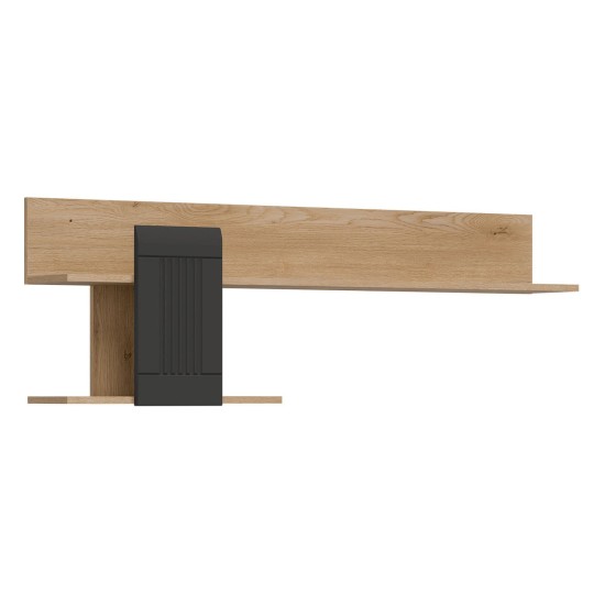 Wall shelf MILTON 138 cm, left or right, cremona torro oak with anthracite matt fronts