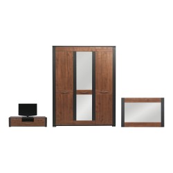 Coffee table NAOMI 67 cm, walnut and wenge with walnut fronts Coffee table NAOMI 67 cm, walnut and wenge with walnut fronts