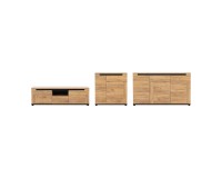 Стол обеденный PRISCO  см, раскладной, дуб крафт золотой