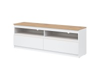 Тумба ТВ REMI 150 см, 2 ящика, белый и дуб эвок