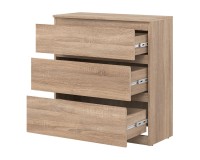 Комод REMI 78 см, 3 ящика, дуб сонома