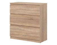 Комод REMI 78 см, 3 ящика, дуб кастелло Комод REMI 78 см, 3 ящика, дуб кастелло