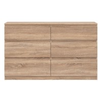 Комод REMI 137 см, 6 ящиков, дуб кастелло