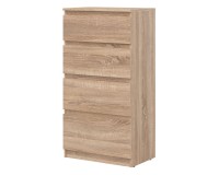 Комод REMI 54 см, 4 ящика, дуб сонома