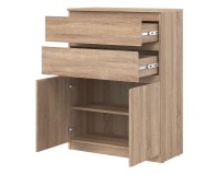 Комод REMI 78 см, 2 двери и 2 ящика, дуб сонома Комод REMI 78 см, 2 двери и 2 ящика, дуб сонома