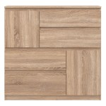 Комод REMI 108 см, 2 двери и 4 ящика, дуб сонома