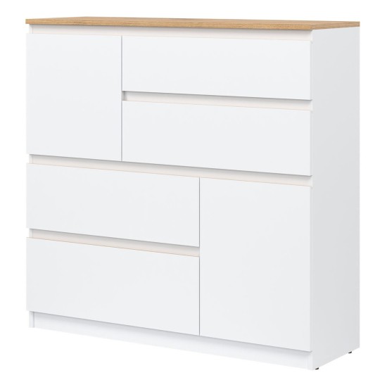 Комод REMI 108 см, 2 двери и 4 ящика, дуб эвок Комод REMI 108 см, 2 двери и 4 ящика, дуб эвок