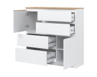 Комод REMI 108 см, 2 двери и 4 ящика, дуб эвок Комод REMI 108 см, 2 двери и 4 ящика, дуб эвок