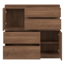 Комод REMI 108 см, 2 двери и 4 ящика, дуб кастелло