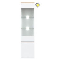 ויטרינה REMI 48, 2 דלתות, שמאלית או ימנית, לבן ואלון אבוק