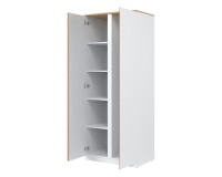 Шкаф распашной REMI 78 см, 2 двери, белый и дуб эвок Шкаф распашной REMI 78 см, 2 двери, белый и дуб эвок