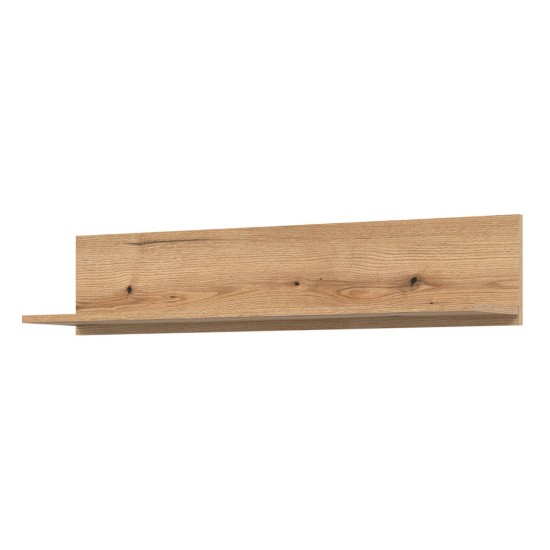 Wall shelf REMI 108 cm, white and evoke oak