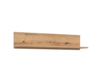 Wall shelf REMI 108 cm, white and evoke oak