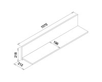 Wall shelf REMI 108 cm, white and evoke oak