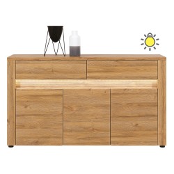 Комод SANDY 150 см, 3 двери и 2 ящика, дуб грандсон Комод SANDY 150 см, 3 двери и 2 ящика, дуб грандсон