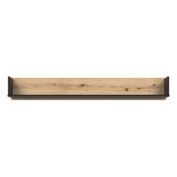 Wall shelf S-LINE 153 cm, evoke oak and black