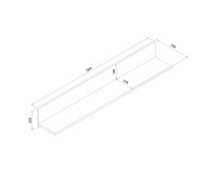 Wall shelf SNOBI 156 cm, golden craft oak