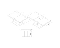 Coffee table SNOBI 114 cm, extendable, golden craft oak