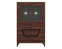 Витрина VERO 92 см, 4 двери, орех опера и чёрный