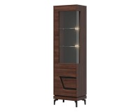 ויטרינה VERO 54, 2 דלתות, שמאלית, אגוז אופרה ושחור