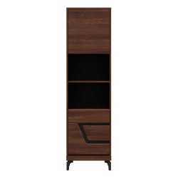 Шкаф книжный VERO 54 см, 2 двери, орех опера и чёрный