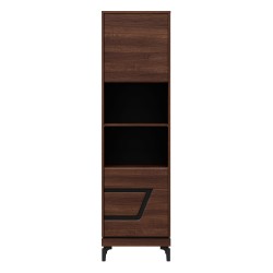 Шкаф книжный VERO 54 см, 2 двери, орех опера и чёрный
