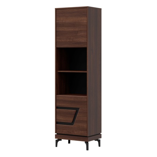 ארון ספרים VERO VR08 54, 2 דלתות, אגוז אופרה ושחור ארון ספרים VERO VR08 54, 2 דלתות, אגוז אופרה ושחור