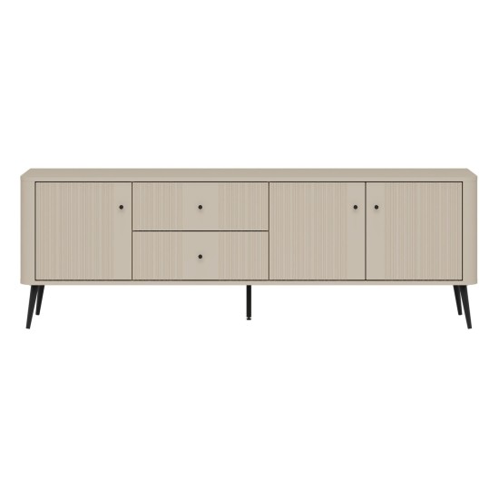TV unit VIGO 183 cm, 3 doors and 2 drawers, cashmere