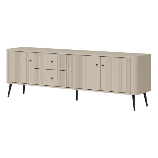 TV unit VIGO 183 cm, 3 doors and 2 drawers, cashmere