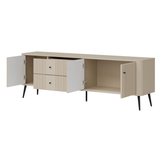 TV unit VIGO 183 cm, 3 doors and 2 drawers, cashmere
