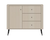 Chest of drawers VIGO 106 cm, 1 door and 3 drawers, cashmere Chest of drawers VIGO 106 cm, 1 door and 3 drawers, cashmere