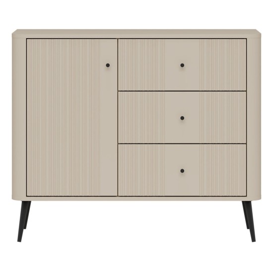 Chest of drawers VIGO 106 cm, 1 door and 3 drawers, cashmere Chest of drawers VIGO 106 cm, 1 door and 3 drawers, cashmere