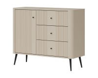 Chest of drawers VIGO 106 cm, 1 door and 3 drawers, cashmere Chest of drawers VIGO 106 cm, 1 door and 3 drawers, cashmere