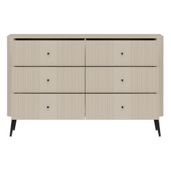 Chest of drawers VIGO 138 cm, 6 drawers, cashmere Chest of drawers VIGO 138 cm, 6 drawers, cashmere