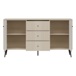 Chest of drawers VIGO 162 cm, 2 doors and 3 drawers, cashmere Chest of drawers VIGO 162 cm, 2 doors and 3 drawers, cashmere