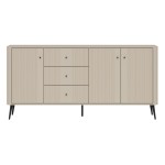 Chest of drawers VIGO 183 cm, 3 doors and 3 drawers, cashmere