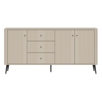 Chest of drawers VIGO 183 cm, 3 doors and 3 drawers, cashmere