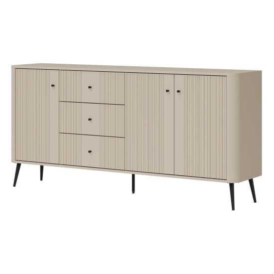 Chest of drawers VIGO 183 cm, 3 doors and 3 drawers, cashmere