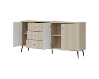 Chest of drawers VIGO 183 cm, 3 doors and 3 drawers, cashmere