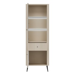 Display cabinet VIGO 68 cm, 2 doors and 1 drawer, left or right, cashmere Display cabinet VIGO 68 cm, 2 doors and 1 drawer, left or right, cashmere