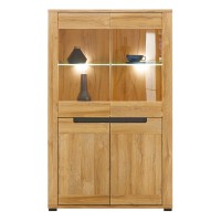 Sideboard YORK 91 cm, 4 doors, grandson oak with graphite