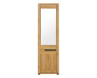 Cabinet YORK 58 cm, 2 doors, with mirror, left or right, grandson oak with graphite