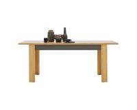 Dining table YORK 160 cm, extendable, grandson oak and graphite with grandson oak fronts Dining table YORK 160 cm, extendable, grandson oak and graphite with grandson oak fronts